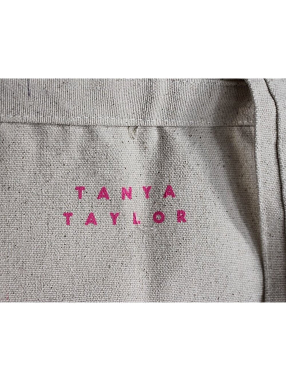 Tanya Taylor x Fashion Our Future Canvas Printed Tote Bag, "The Right To Tote" - Picture 3 of 9